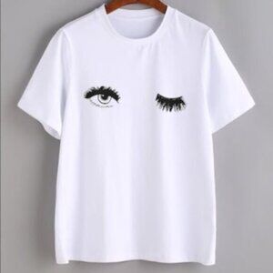 White Winking Face T-shirt